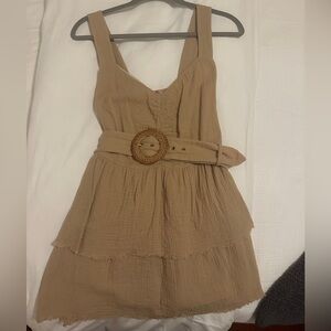 Cosmo mini dress in Tan
